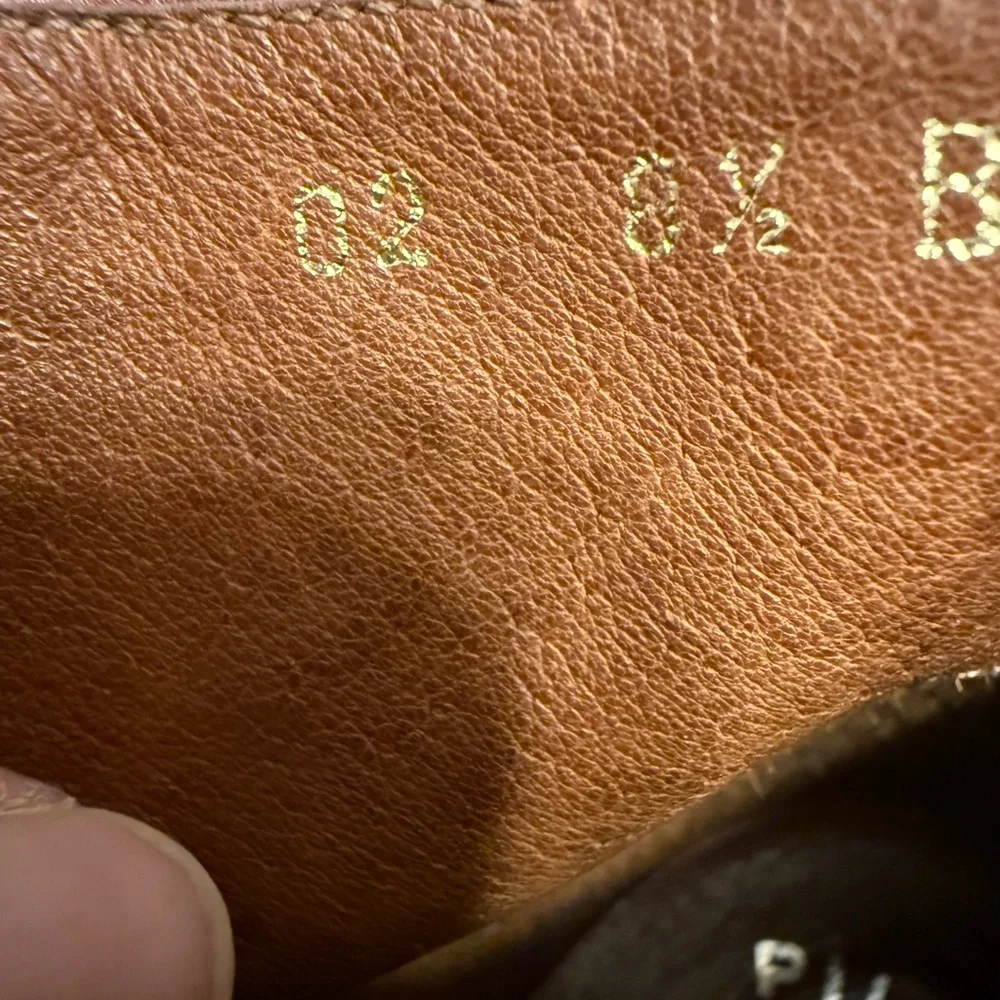 VTG AMALFI  Ginger Tan Ankle Boots Leather Outside, Inside, Sole US 8.5 ITALY - Picture 8 of 8